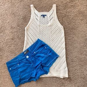 Knitted Top + jeans shorts bundle